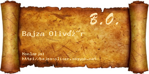 Bajza Olivér névjegykártya